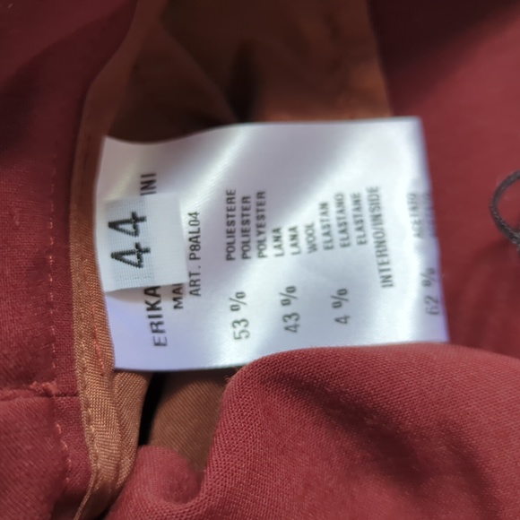 Erika Cavallini Wool Blend Pleated Pants - Picture 8 of 8